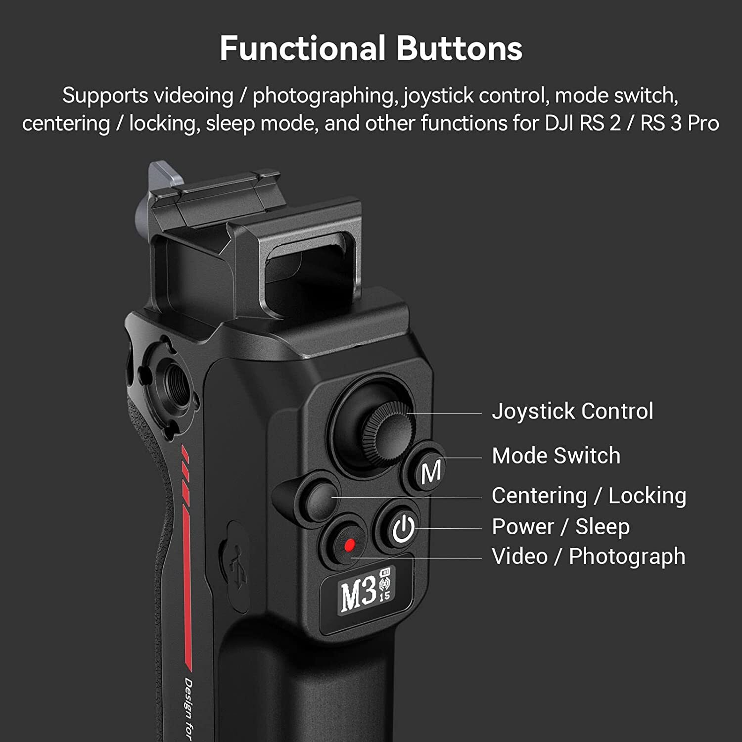 SmallRig RS 3 Pro Wireless Controller for DJI RS 2/RS 3 Pro Gimbal