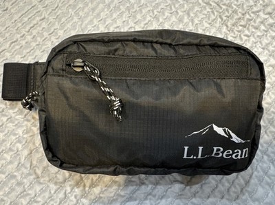 New LLBean Funny Pack Waist Bag Adjustable Strap Black Hiking Camping Small