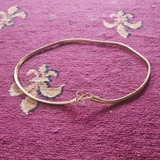 Gold Tone Metal Snake Chain belt with Hook Clasp Closure