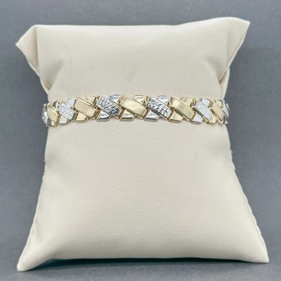 Nachlass 14K Bicolor X Gliederarmband