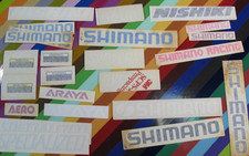 vtg 1980s 1990s BMX transfer sticker - Shimano Araya Aero Warning +