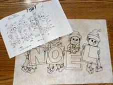 Tri-Chem Liquid Embroidery 7587 Noel Elf Christmas Picture To Paint