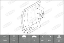 Beral Volvo Brake Lining Kit Drum Brake Kbl19090.0-1627