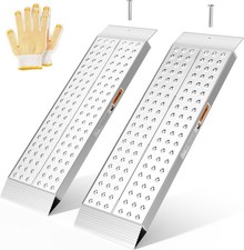 Aluminum Shed Ramp 39"L x 11"W Loading Ramps 3000 Lbs Capacity Lightweight Porta