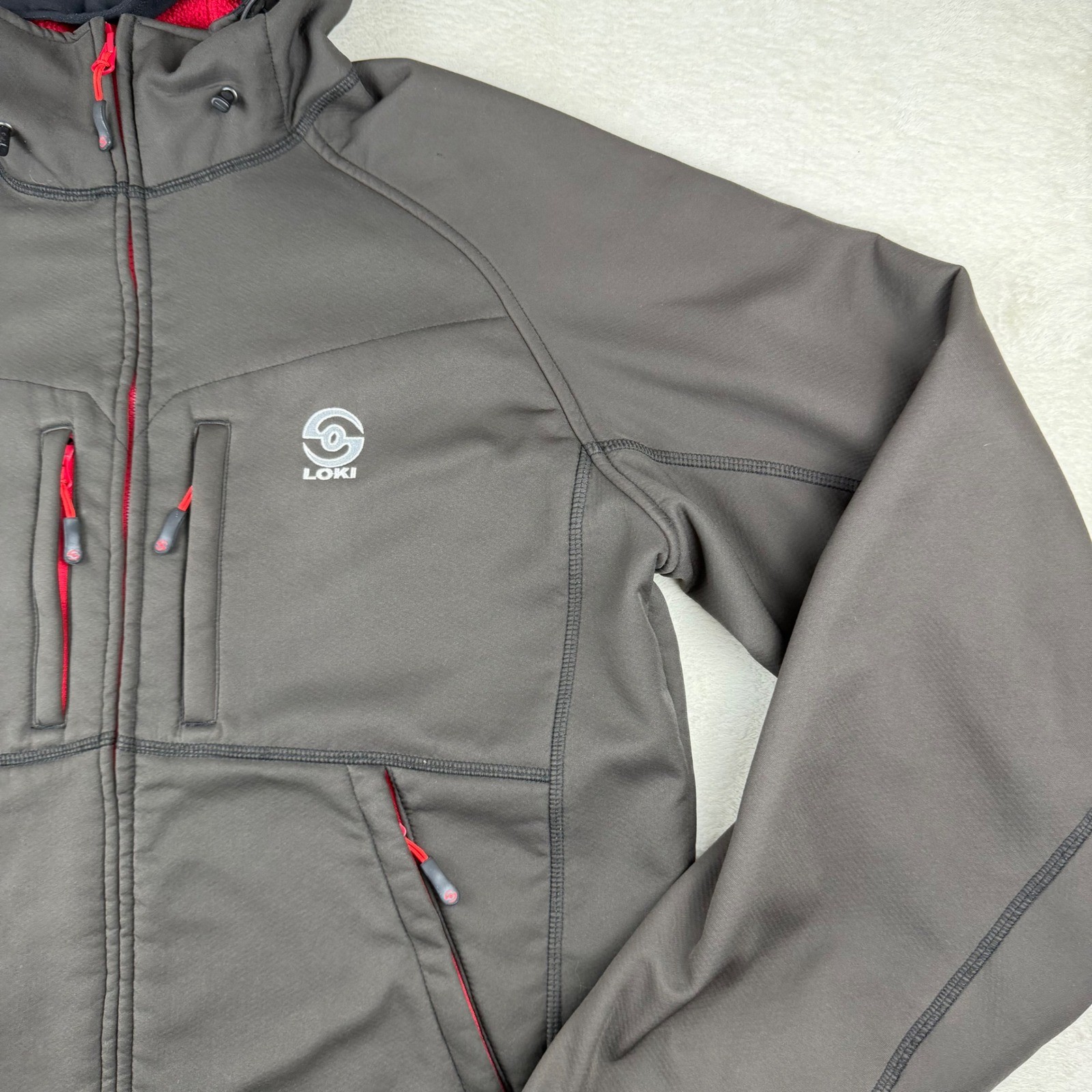 Loki Lined Softshell Brown/Red Mountain Jacket Me… - image 5