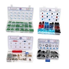 4 Set Car A/C Repair Kits - 270pcs O-Ring Seals Kit 102PCS Valve LMTKT494