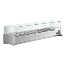 80" Countertop Refrigerated Prep Rail with Sneeze Guard