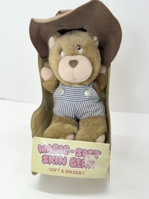Vintage Magic-Soft Skin Stuffed Animal Plush Brown Teddy Bear 8  In Box