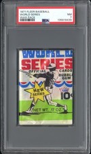 1971 Fleer Baseball World Series (Black Back) Wax Pack PSA 7 NM Low Pop