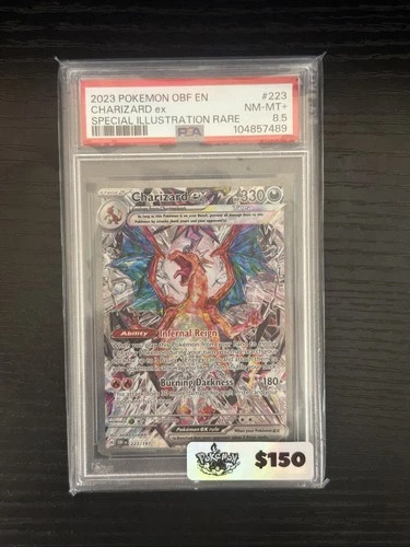 Pokémon TCG Charizard EX Sir Obsidian Flames PSA 8.5 NM-MT+ #223