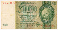 1933 Germany 50 Reichsmark 30149598 Reichbanknote Paper Money Banknotes