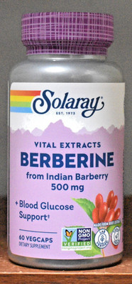 Solaray Berberine from Indian Barberry 60 Capsules 500 Mg Vital Extracts 500mg