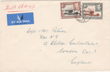 KUT SG145ba on Cover to Captain Pitman, Chelsea Embankment - 1953 KAMPALA CDS