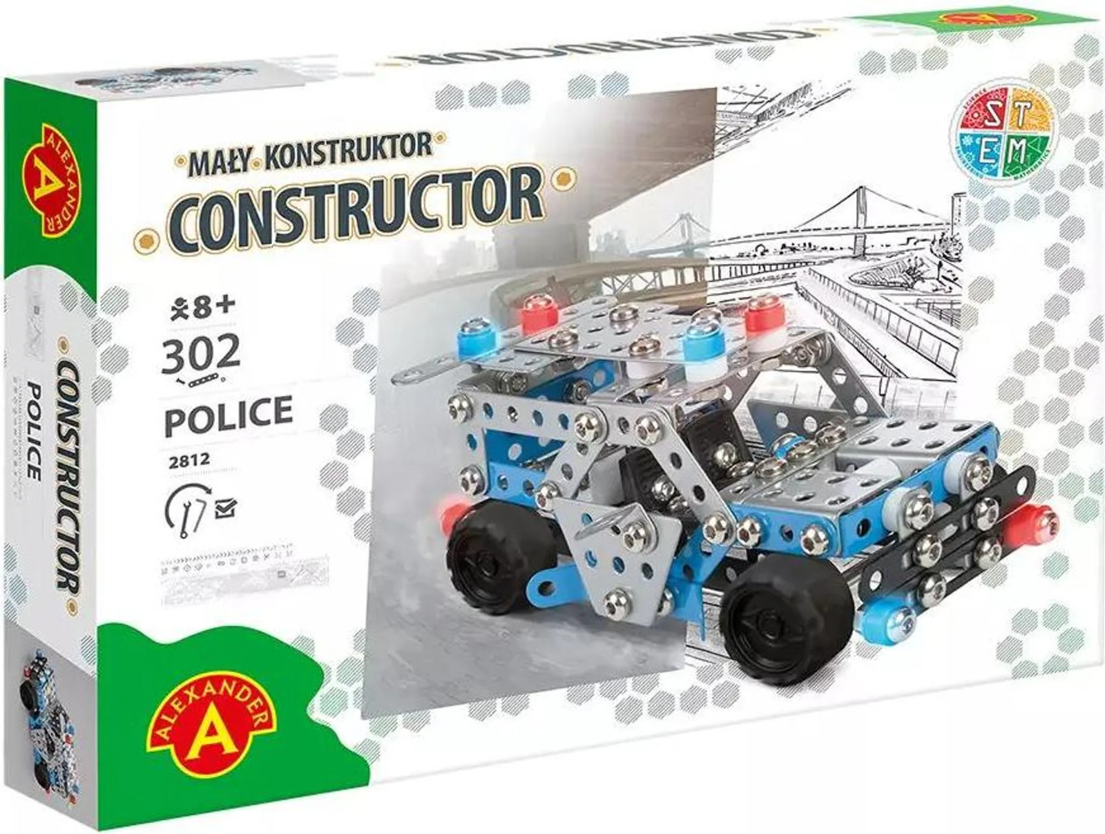 Alexander Toys Unisex Kinder Blau Konstruktionsspielzeug Constructor Police Patrol Car - Bild 2