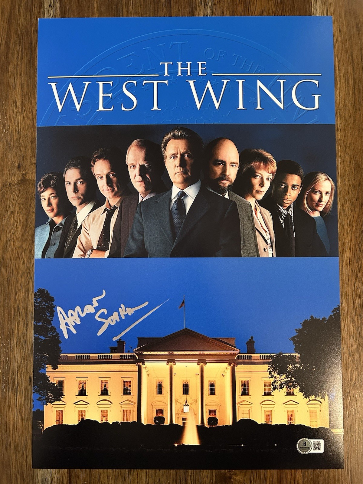 Aaron Sorkin ‘The West Wing’ Creator Signed 12x18 Photo Beckett Writer 