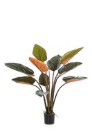 Artplants KüNstliche Strelitzie Cielu, GrüN-Orange, 120Cm