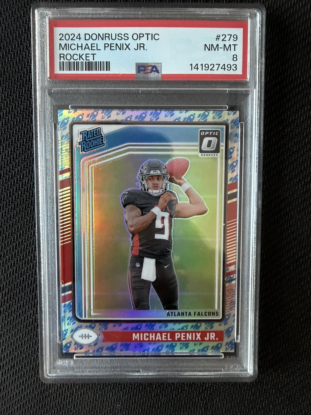 2024 PANINI DONRUSS OPTIC ROCKET #279 MICHAEL PENIX JR. ROOKIE RC PSA 8