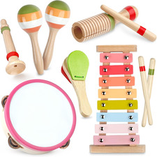 Baby Musical Instruments - Montessori Wooden Musical Toys for Toddlers