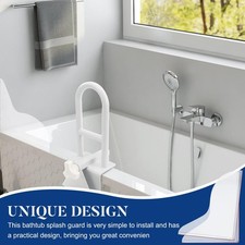 2 Pieces Shower Splash Guard Splash Board Self Sticky Acrylic Transparent for