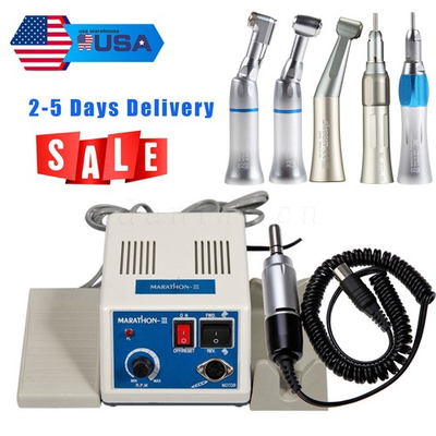 #ad Dental Lab Marathon Electric Micromotor Contra Angle Straight Handpiece Drill N3 $32.28