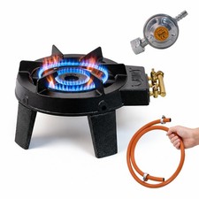Wokbrenner Hockerkocher Gasbrenner Gaskocher Camping Druckminderer & Schlauchset