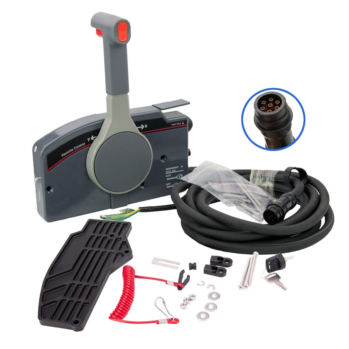 PULL Throttle Remote Control Box 703 for Yamaha Outboard Side