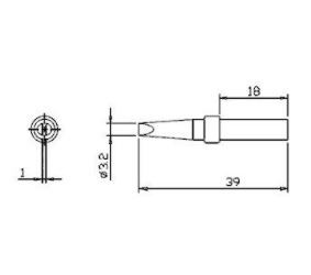 Lötspitze 3.2mm SR 625 für Solomon Lötstationen SL10;20;30