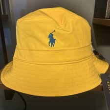 Polo Ralph Lauren Preppy Bucket Hat Fishing Yellow  Cotton size L/XL New Tags 