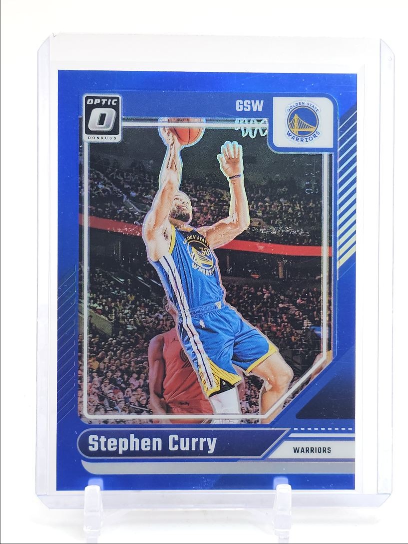 STEPHEN CURRY 2024-25 DONRUSS OPTIC BLUE PRIZM WARRIORS #155 /49 Q0094