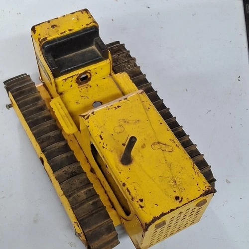Tonka Pressed Steel Yellow Black Dozer Construction Toy Vintage