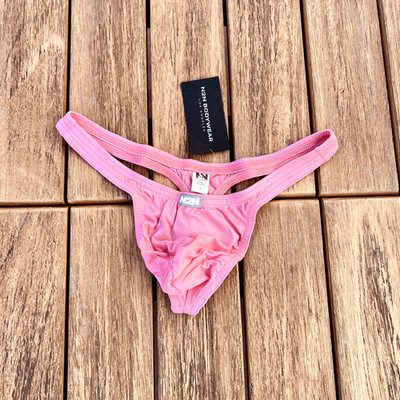 N2N Bodywear Men pink Rayon T-back  thong G-string underwear Size L