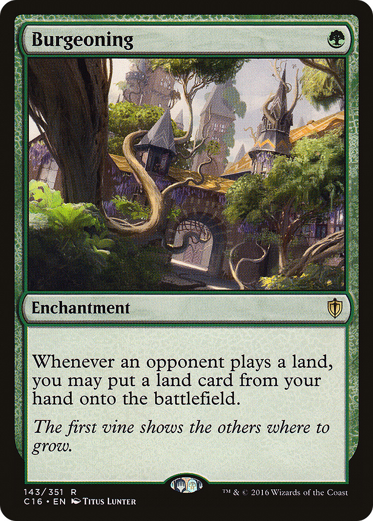 Burgeoning #143 (MP) Commander 2016 C16 Magic MTG