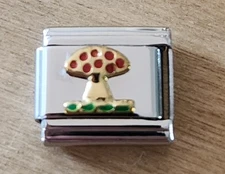 Mushroom Italian Charm 9mm Bracelet Link 
