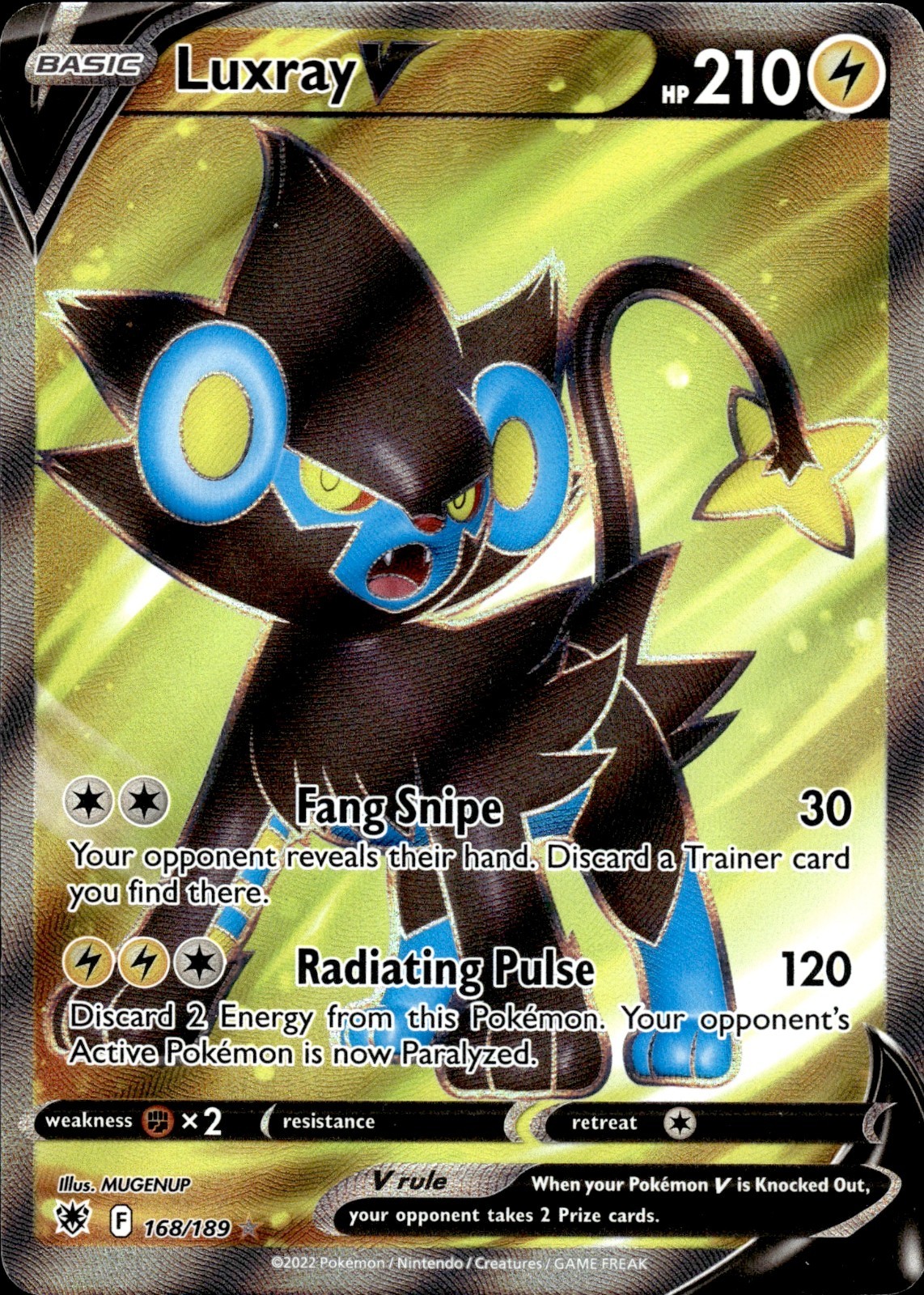 Luxray V 168/189 Astrial Radiance Ultra Rare NM Pokemon TCG
