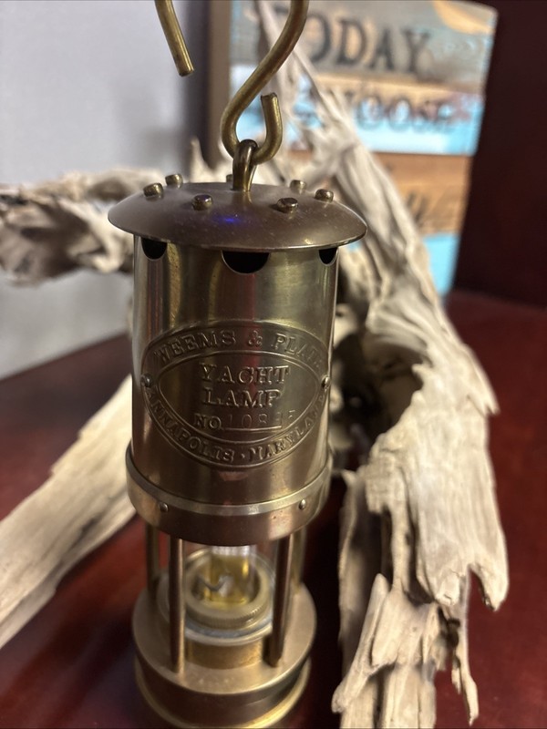 Vintage Weems & Plath Mini 7” Brass Yacht Lamp, Model 600 - RARE