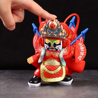 Sichuan Opera face-changing doll facial makeup ornaments opera doll 川剧变脸娃娃京剧脸谱玩具