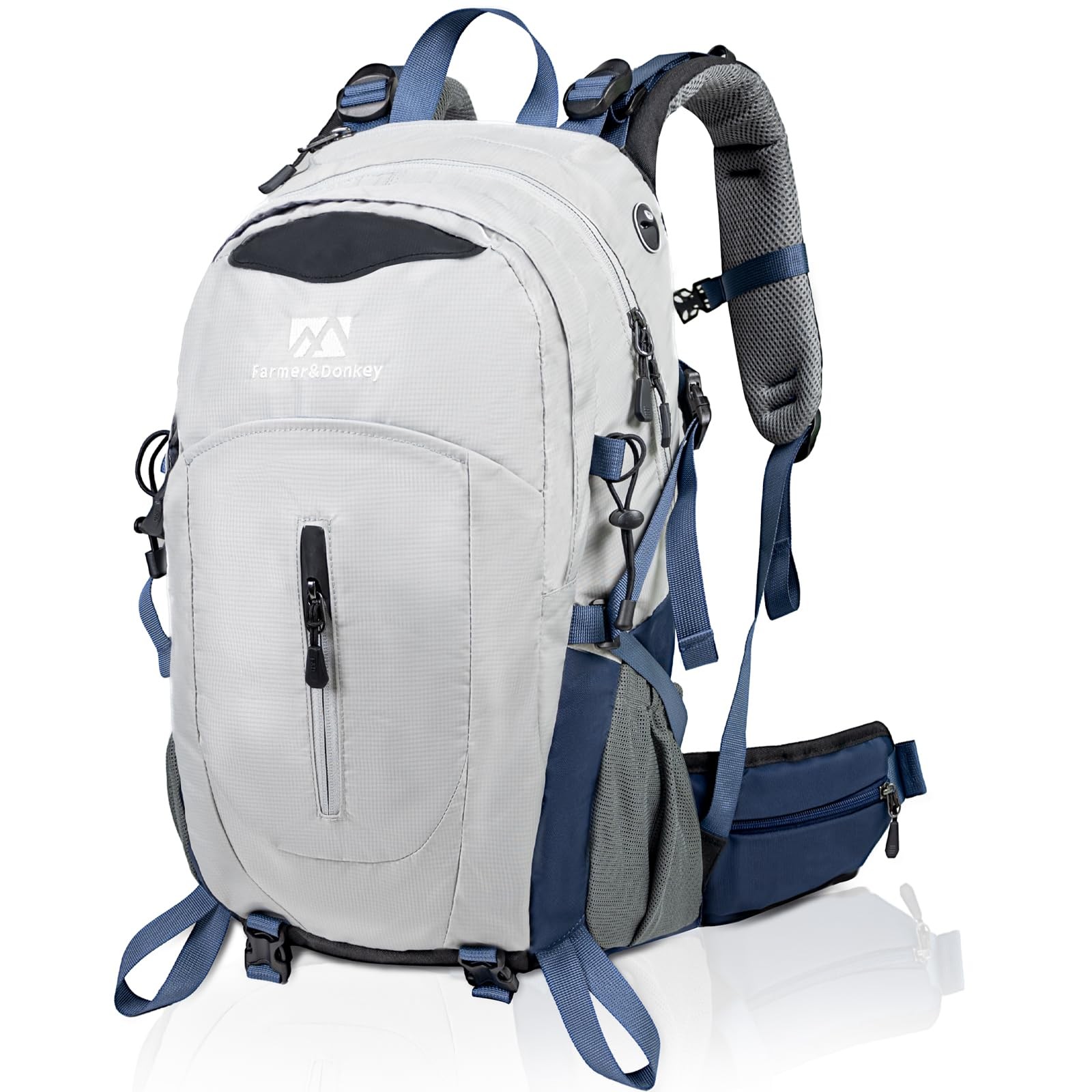 Mochila de Senderismo, Mochila de Camping Impermeable 40L con Panel Trasero Embalable y R...