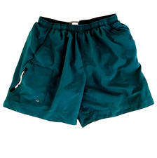 Speedo Vtg Swim Trunks Board Shorts Green Mesh Lined L Men Y2K Running Cruise