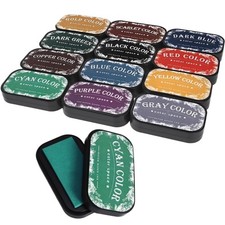 Xoreart Large Finger Ink Pads For Kids Washable Craft Ink Stamp Padsretro12
