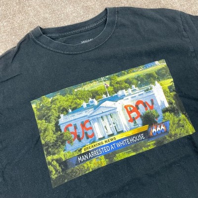 Sus Boy T Shirt Mens Large Black Rapper Lil Peep Suspect Arrested At White House