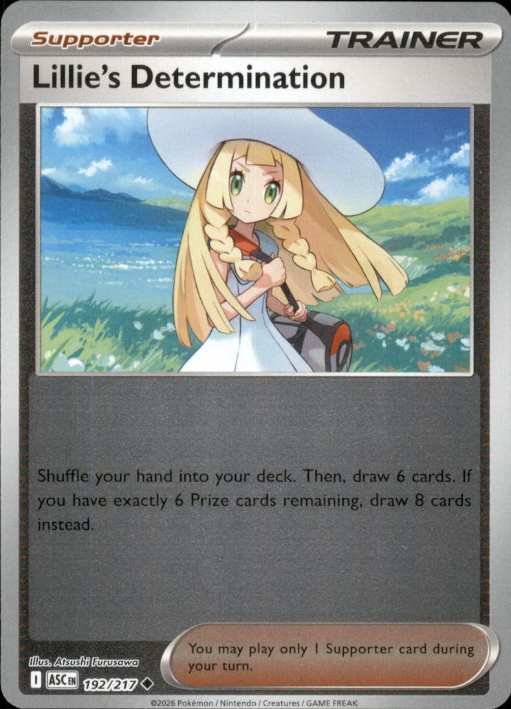 Lillie's Determination 192/217 ME: Ascended Heroes Reverse Holo Pokemon-EN NM