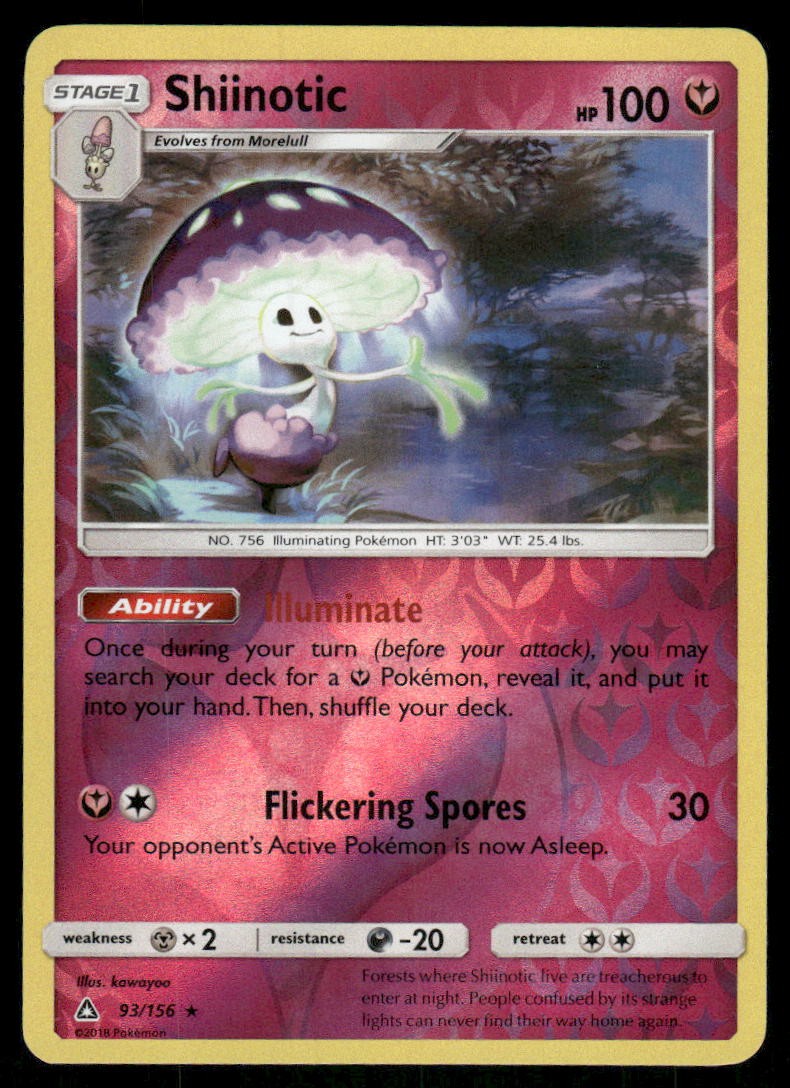 Shiinotic 93/156 Rare Ultra Prism Pokemon Reverse Holo Near Mint
