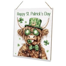 Highland Cow St Patricks Day Decor, St Patrick's Day Decoratios for Home Cattle