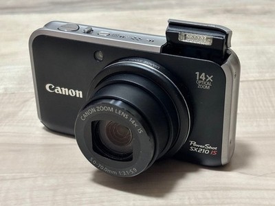 Canon PowerShot SX210 IS 14.1MP Digital Camera Black Good Condition
