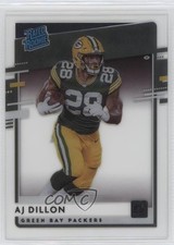 2020 Panini Chronicles Clearly Donruss Rated Rookie AJ Dillon #RR-AD 0t0c