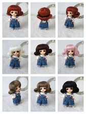 JD538 1/12 Hot Short Curly BJD Wig Size 3-4 inch Synthetic mohair Doll Hair