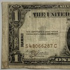 1935-A US $1 Brown Seal Hawaii Silver Certificate. — photo 2