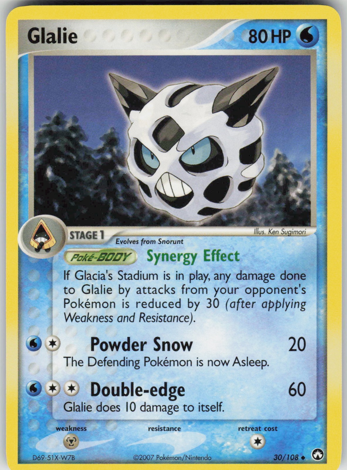 Pokemon Glalie 30/108 Power Keepers Uncommon NM