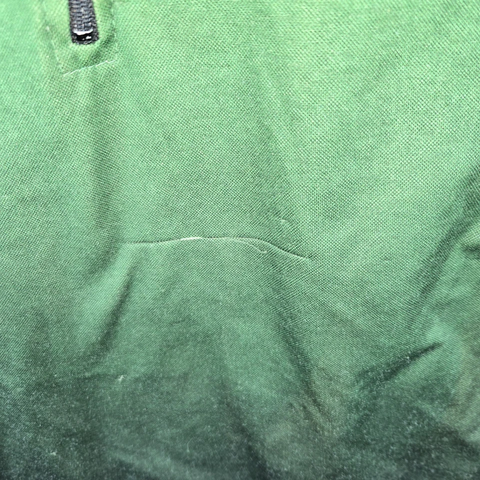 No Fear Mens Vintage Green Racing Jersey Short Sleeve Pullover Mock Neck M Y2K - Image 3 of 4