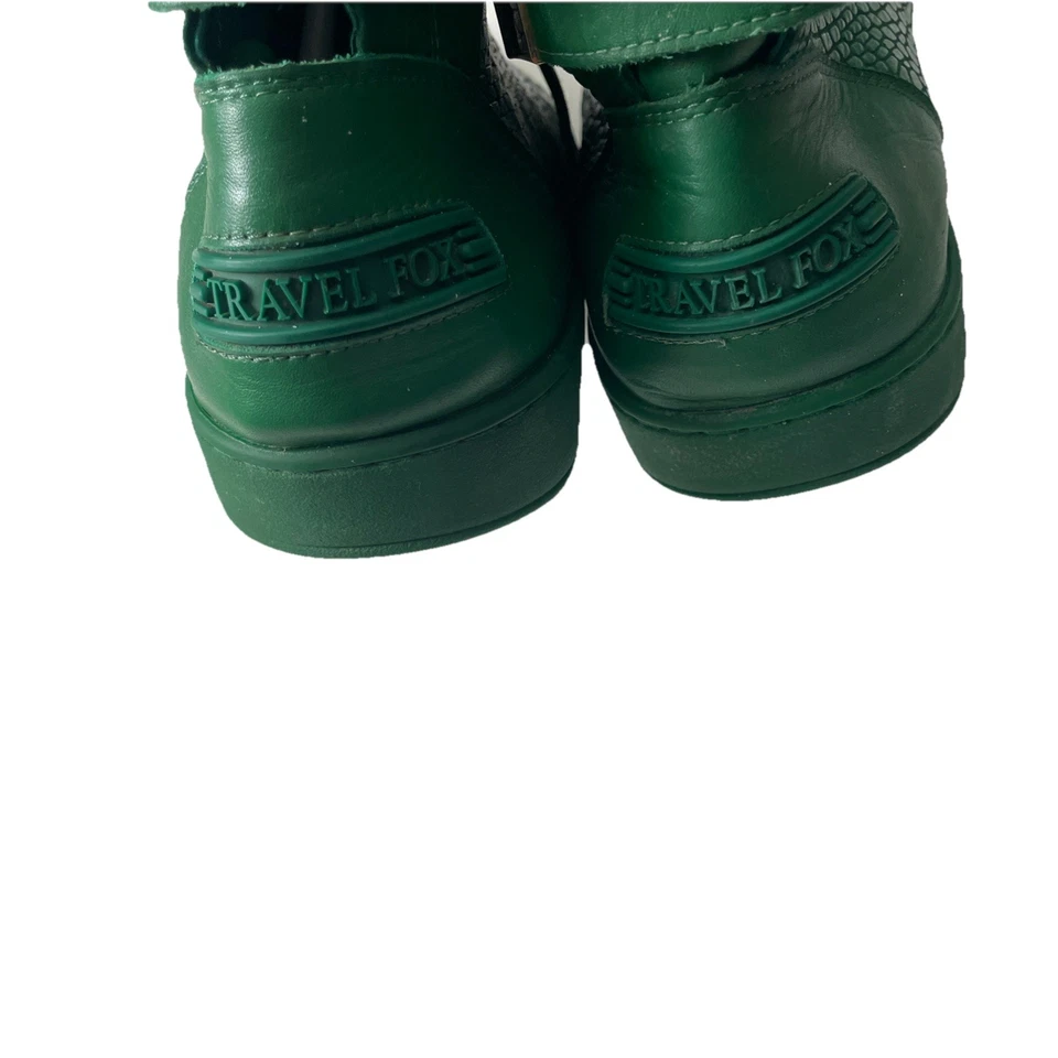 TRAVEL FOX Men's Malibu Nappa Leather Round Toe Lace-Up Mid-Top Green  Size 11 - Image 2 of 4